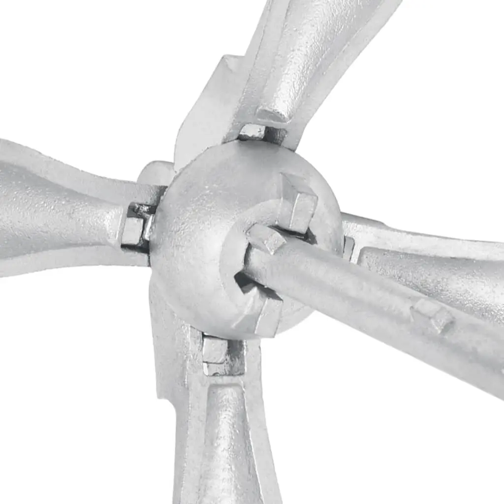 Folding 4-Claw Anchor Silver Malleable Iron 2.5 kg for Kayaks Boats Dinghies