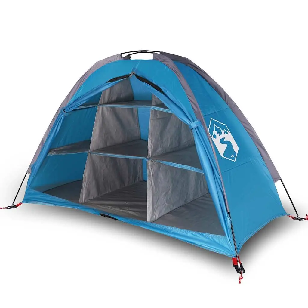 Storage Tent Waterproof Polyester 9 Compartments Blue Portable Camping Organiser
