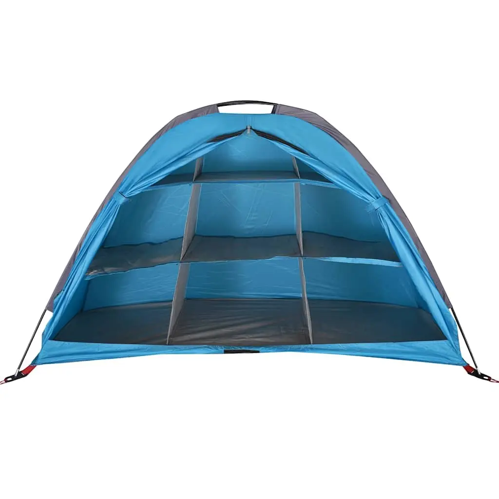 Storage Tent Waterproof Polyester 9 Compartments Blue Portable Camping Organiser