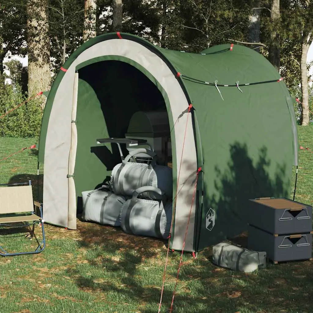 Storage Tent Waterproof Polyester Green Fibreglass Portable Easy Setup