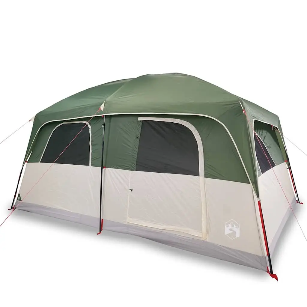 8-Person Family Tent Waterproof Polyester Green Outdoor Camping Hiking