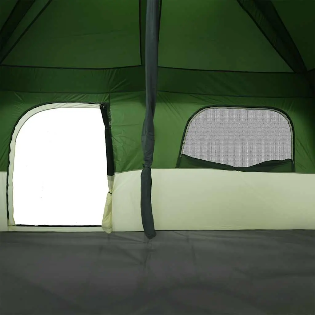 8-Person Family Tent Waterproof Polyester Green Outdoor Camping Hiking