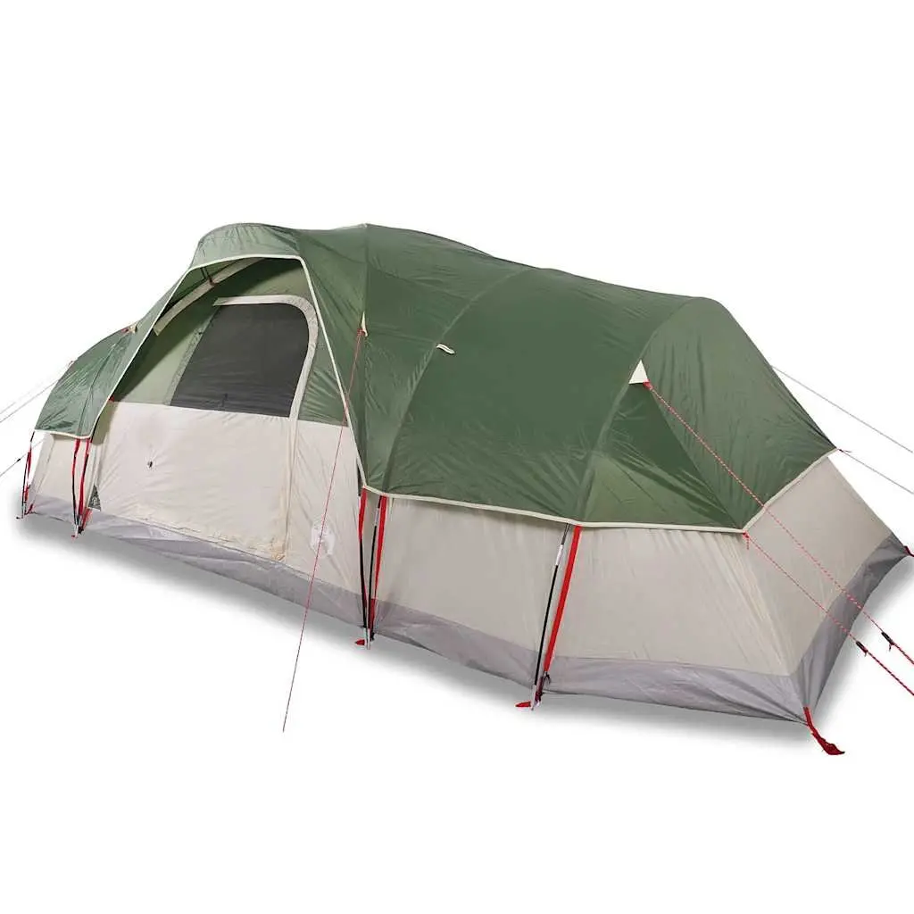 Family Dome Tent Fibreglass 11-Person Green Waterproof Outdoor Shelter