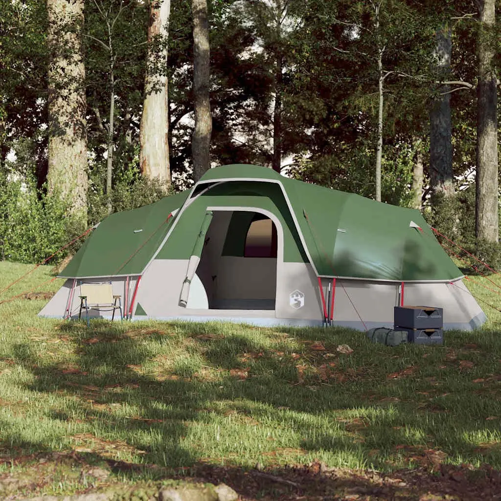 Family Dome Tent Fibreglass 11-Person Green Waterproof Outdoor Shelter