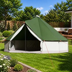 Practical Family Tent for Camping Trips - 12-Person Green