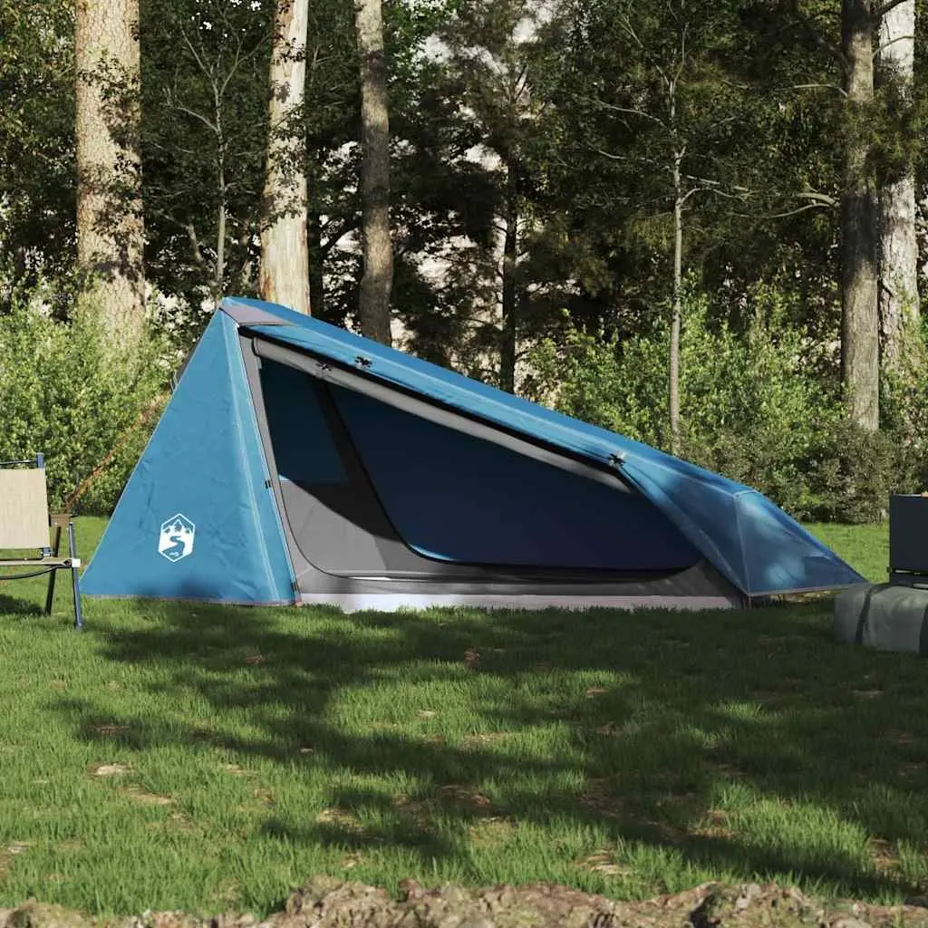 1 Person Tunnel Tent Waterproof Blue Outdoor Hiking Camping Shelter
