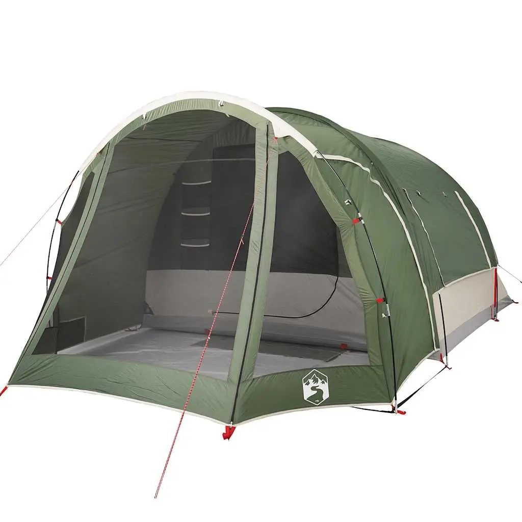 Family Tent Waterproof 6-Person Green Outdoor Shelter Portable