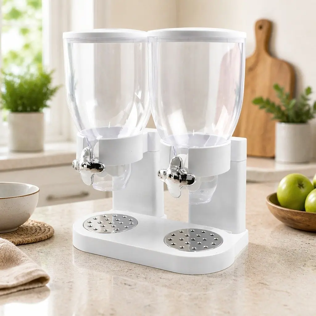 Double Cereal Dispenser for Home Use