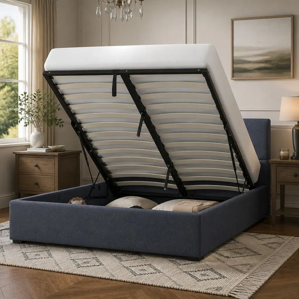 Gas Lift Bed Frame to Maximize Bedroom Space