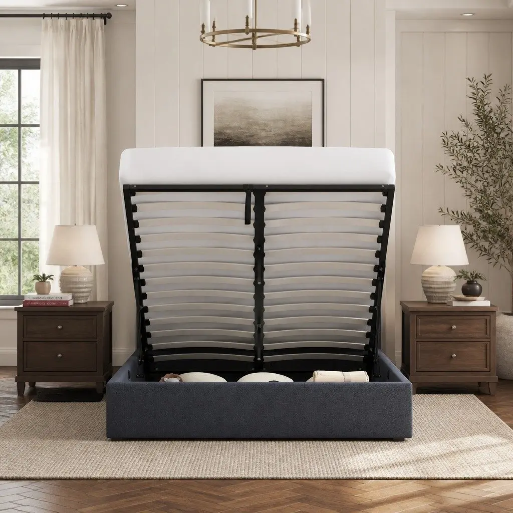 Gas Lift Bed Frame to Maximize Bedroom Space