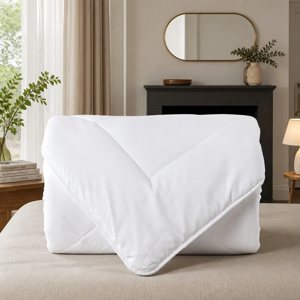 King Quilt Lightweight Cotton Cover 240x210cm Eco-Silk Touch 260GSM