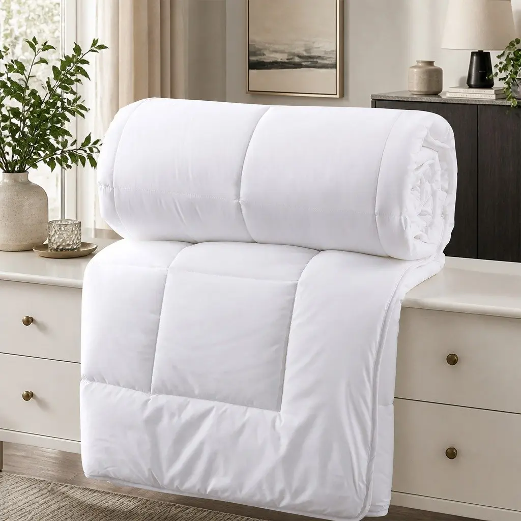 King Quilt Lightweight Cotton Cover 240x210cm Eco-Silk Touch 260GSM