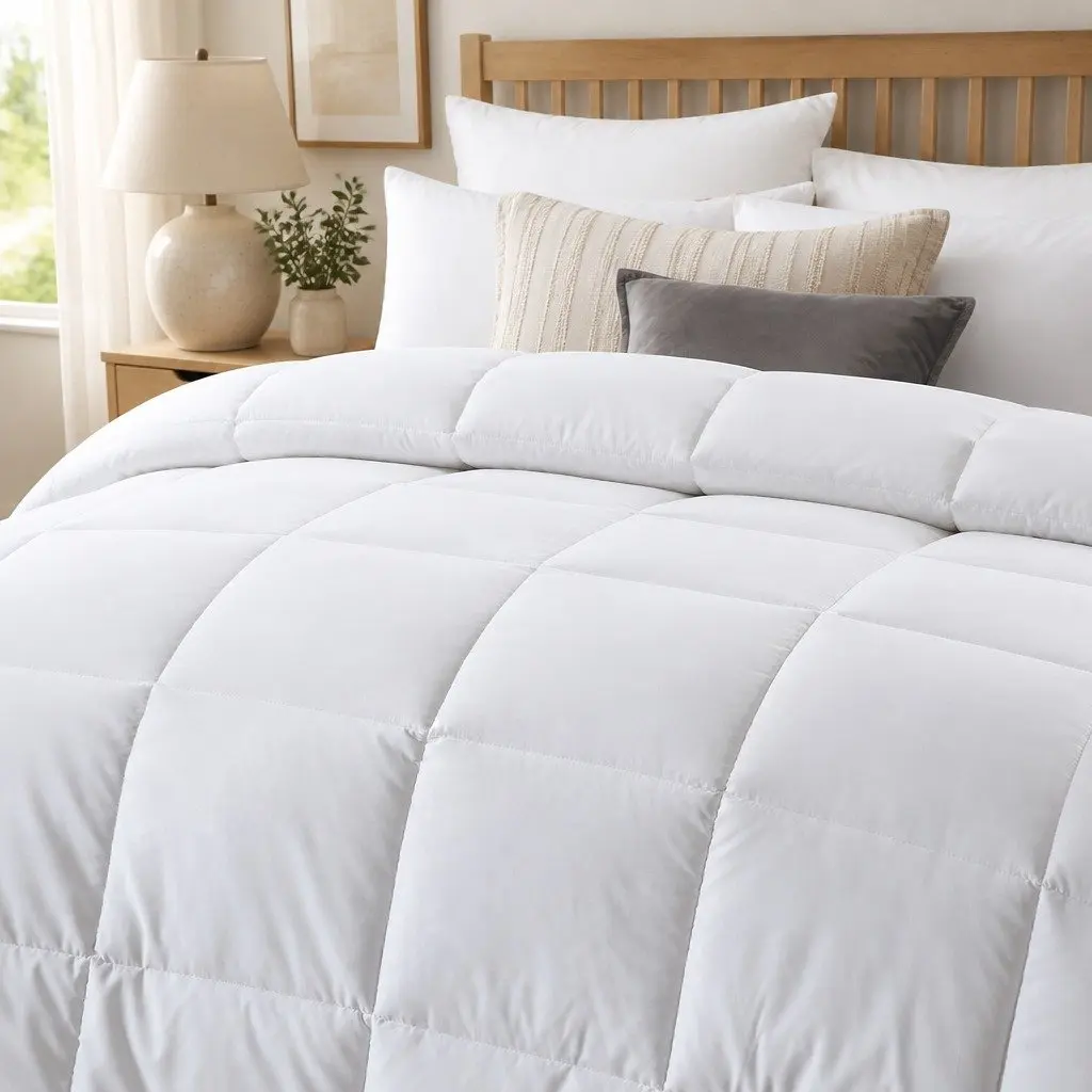 King Quilt Lightweight Cotton Cover 240x210cm Eco-Silk Touch 260GSM