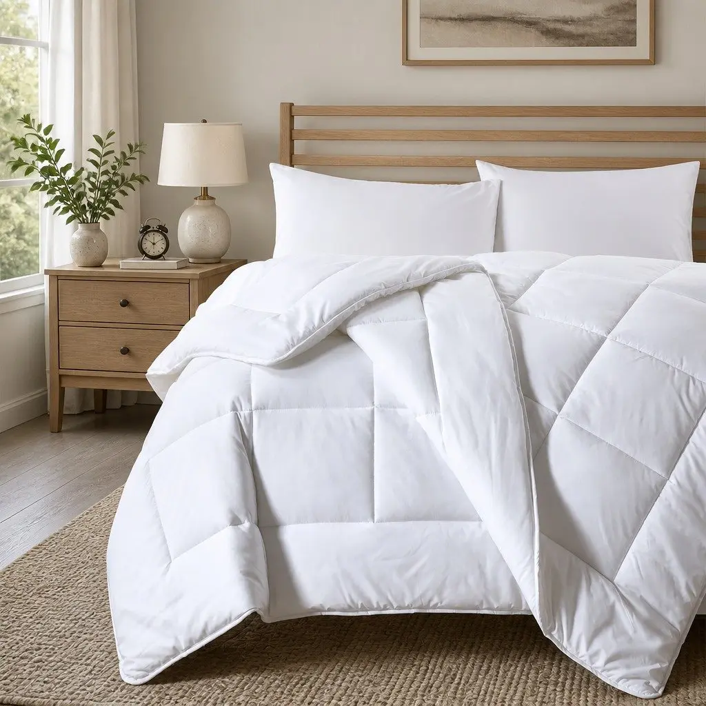 King Quilt Lightweight Cotton Cover 240x210cm Eco-Silk Touch 260GSM