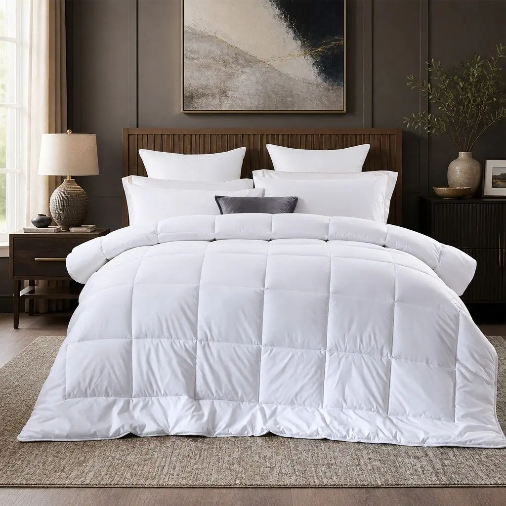 Super King Quilt 240x270cm Lightweight Breathable Microfibre Silk Fill Cotton