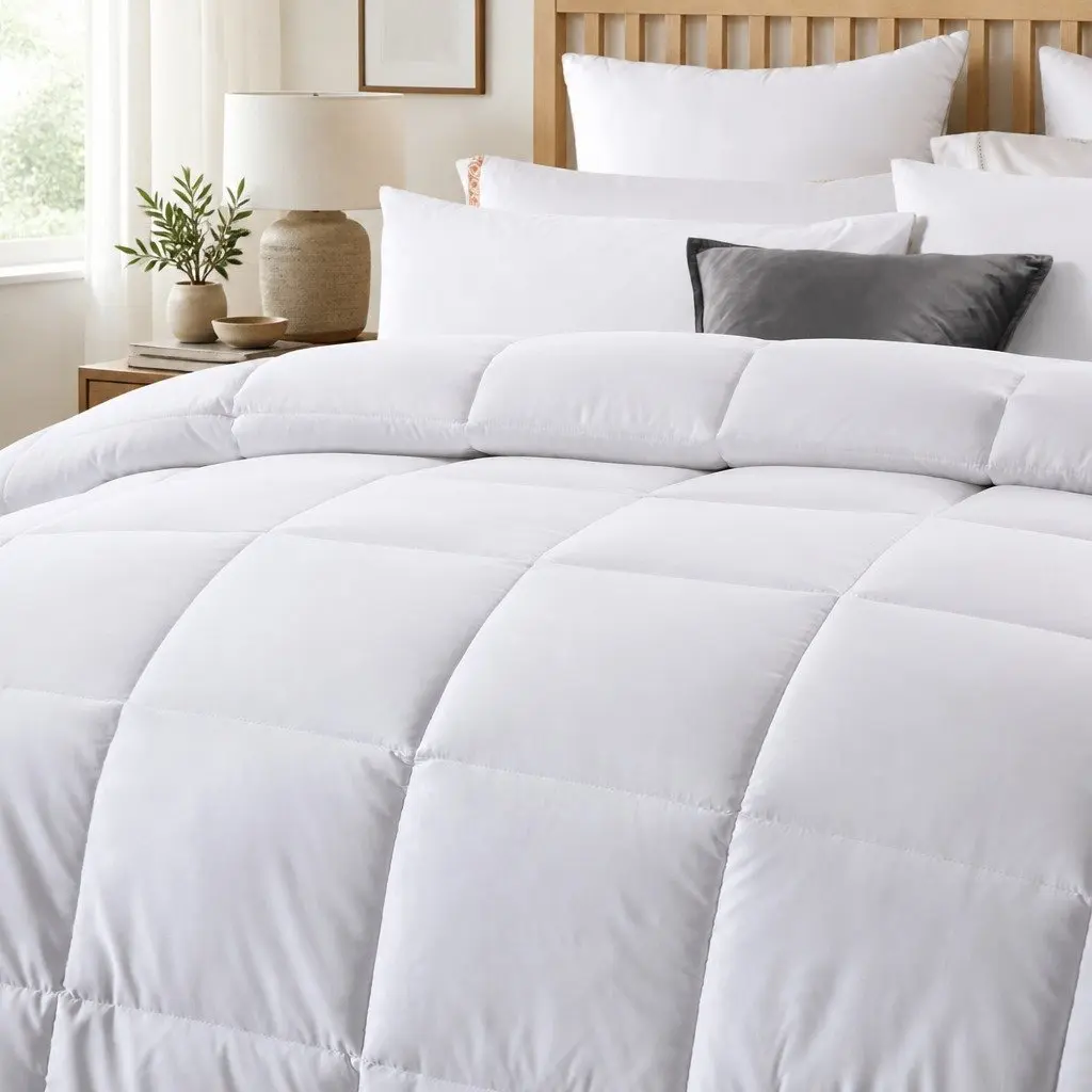 Super King Quilt 240x270cm Lightweight Breathable Microfibre Silk Fill Cotton