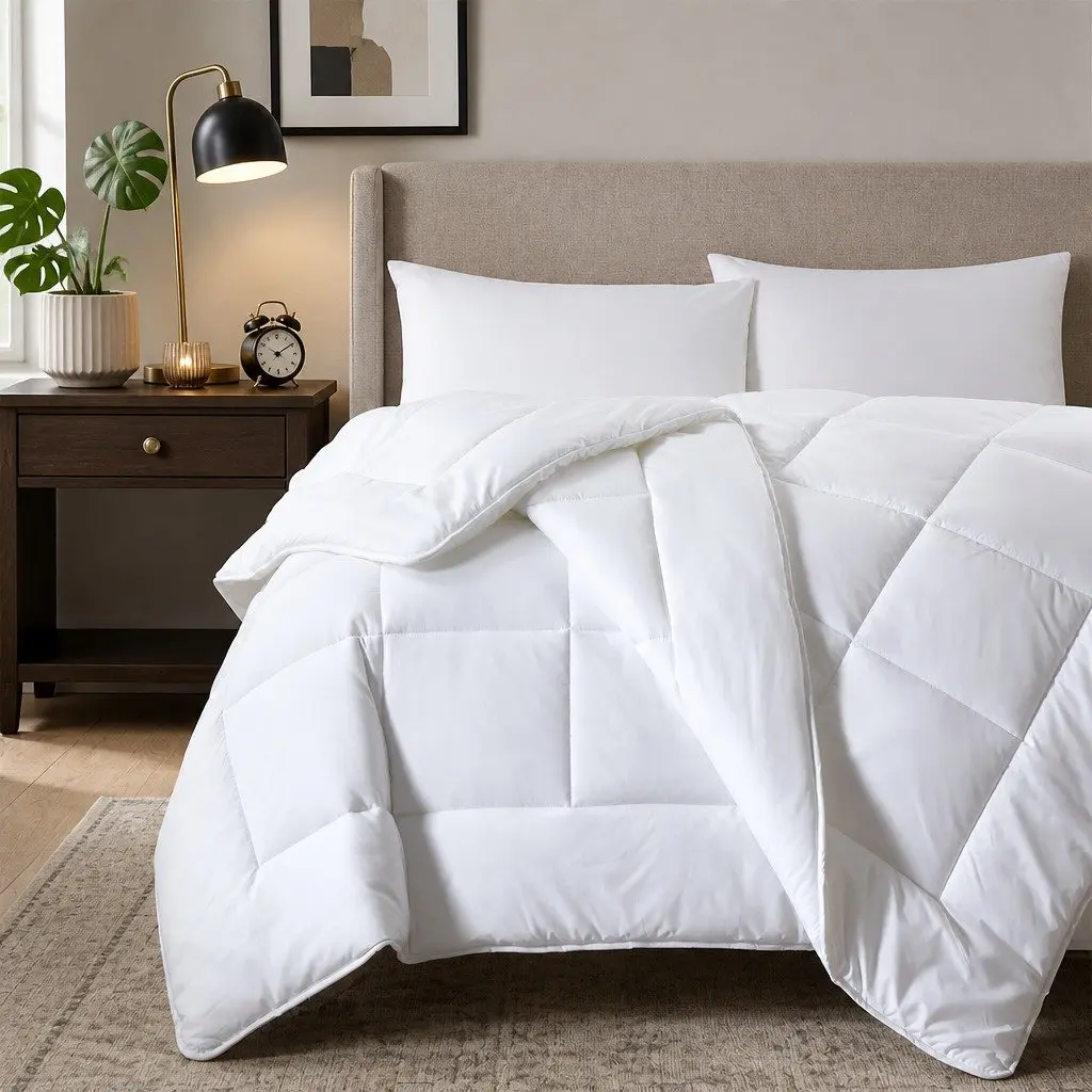 Super King Quilt 240x270cm Lightweight Breathable Microfibre Silk Fill Cotton