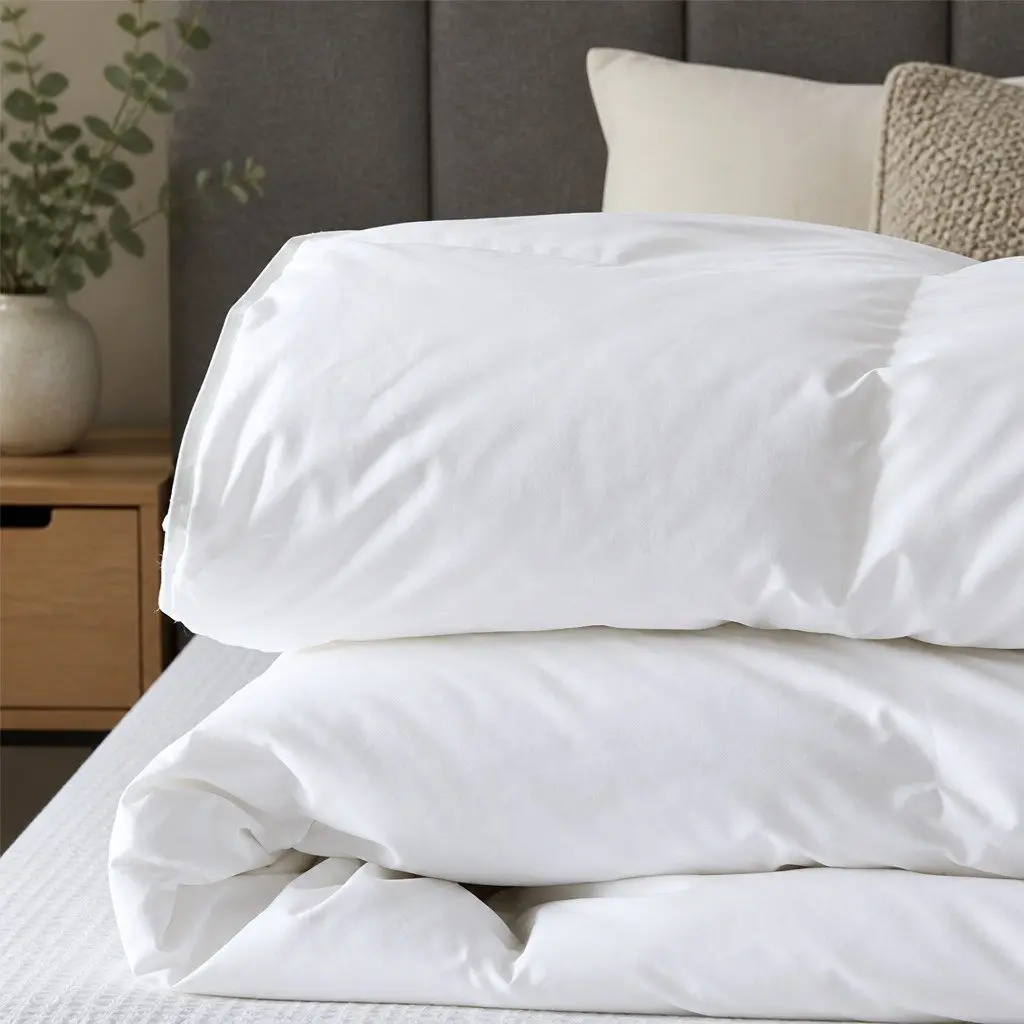 Duck Feather Down Quilt Cotton Cover King Size White 500GSM Baffle Box