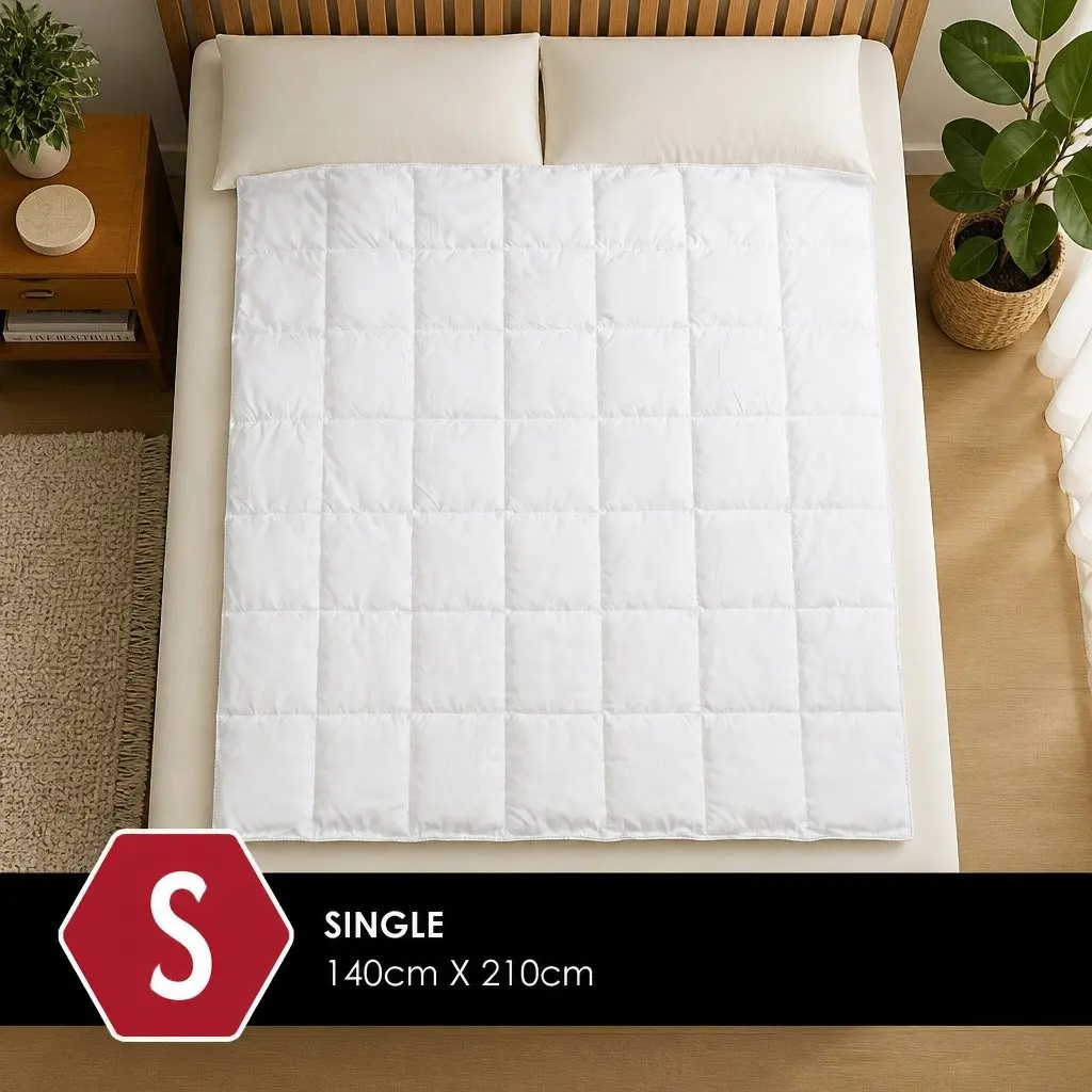 Bamboo Blend Quilt Single 250GSM Lightweight Breathable Moisture Wicking Doona