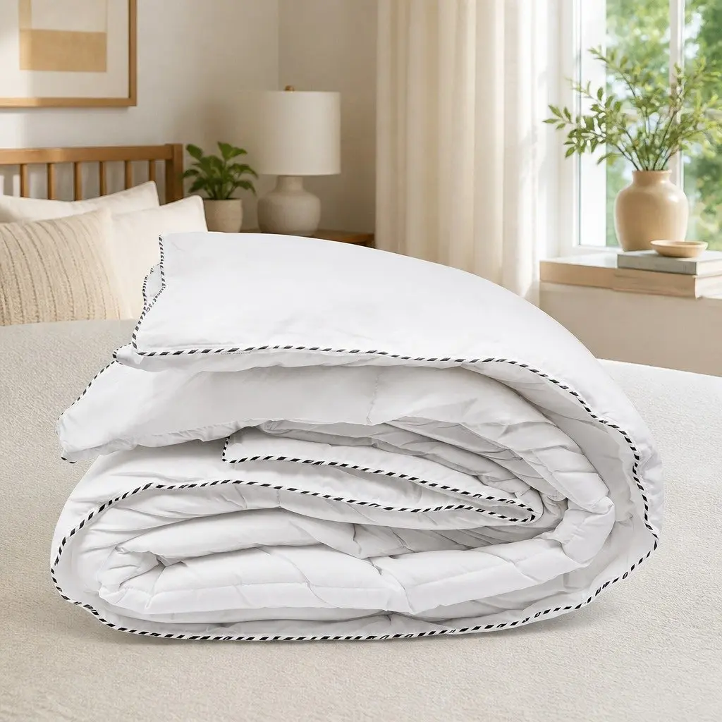 Bamboo Blend Quilt Single 250GSM Lightweight Breathable Moisture Wicking Doona