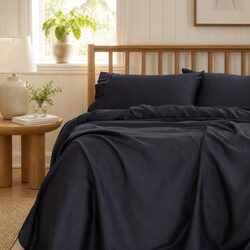 King Bamboo Cotton Sheet Set 1000TC Flat Fitted Pillowcases Bedroom Bedding