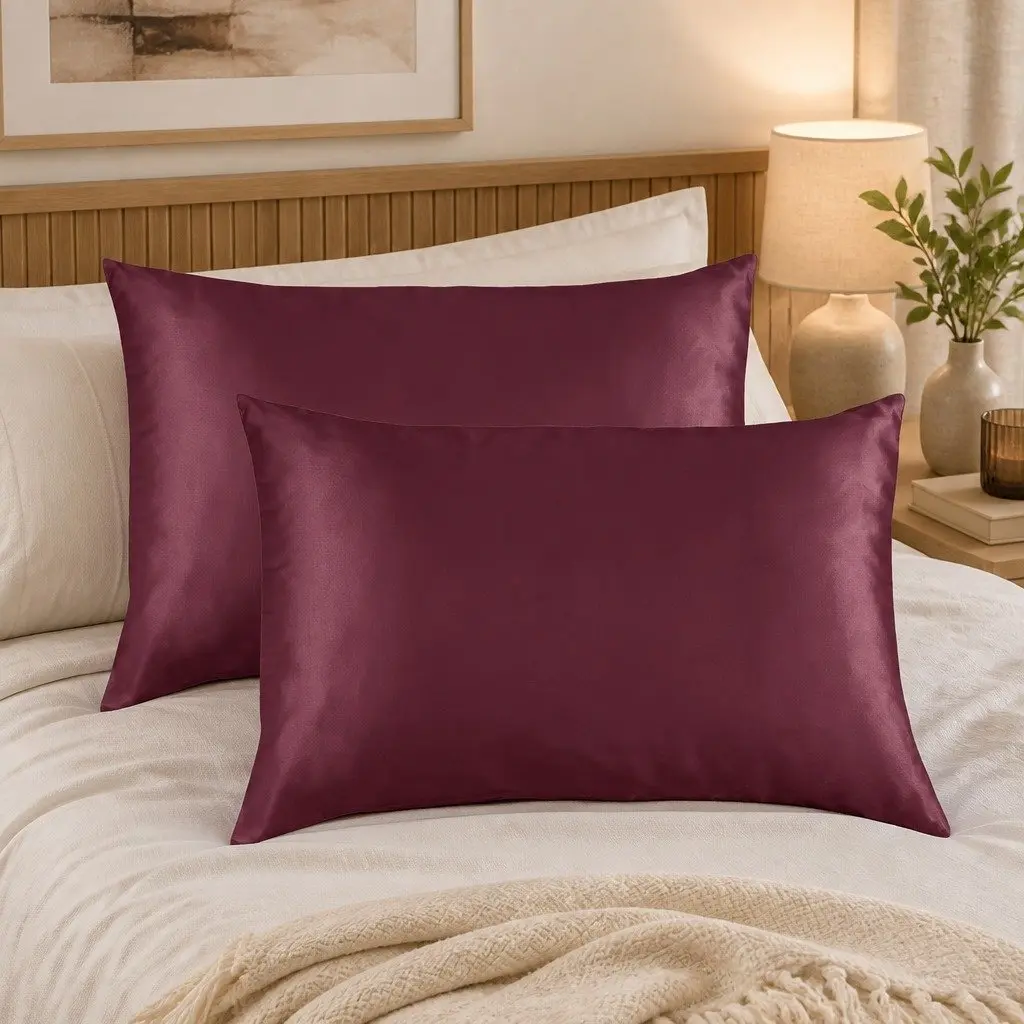 Mulberry Silk Pillowcase Twin Pack Hypoallergenic 51x76cm Luxury Bedding