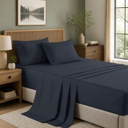 Bamboo Cooling Sheet Set King 2000TC Charcoal Bedroom Bedding Luxury Comfort
