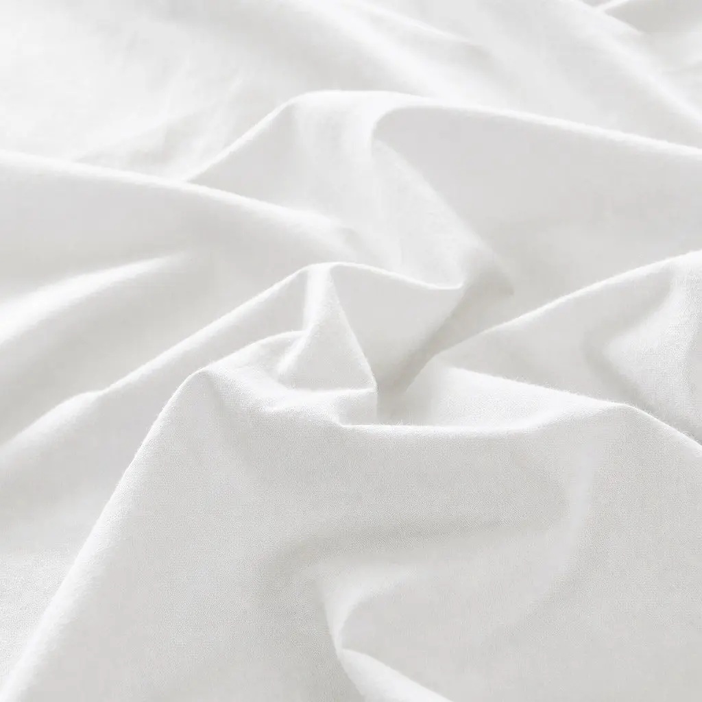 King Cotton Sheet Set Vintage Washed Soft Breathable Bedding White