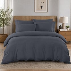 Queen Bedding Set 6-Piece Bamboo Cooling Quilt Cover Fitted Sheet Pillowcases