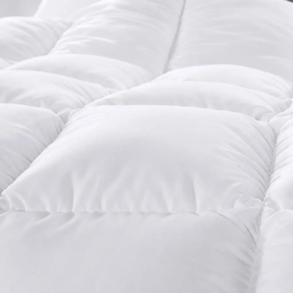 Goose Down Feather Quilt Cotton Cover Queen Size 500GSM All Season Warm Bedding