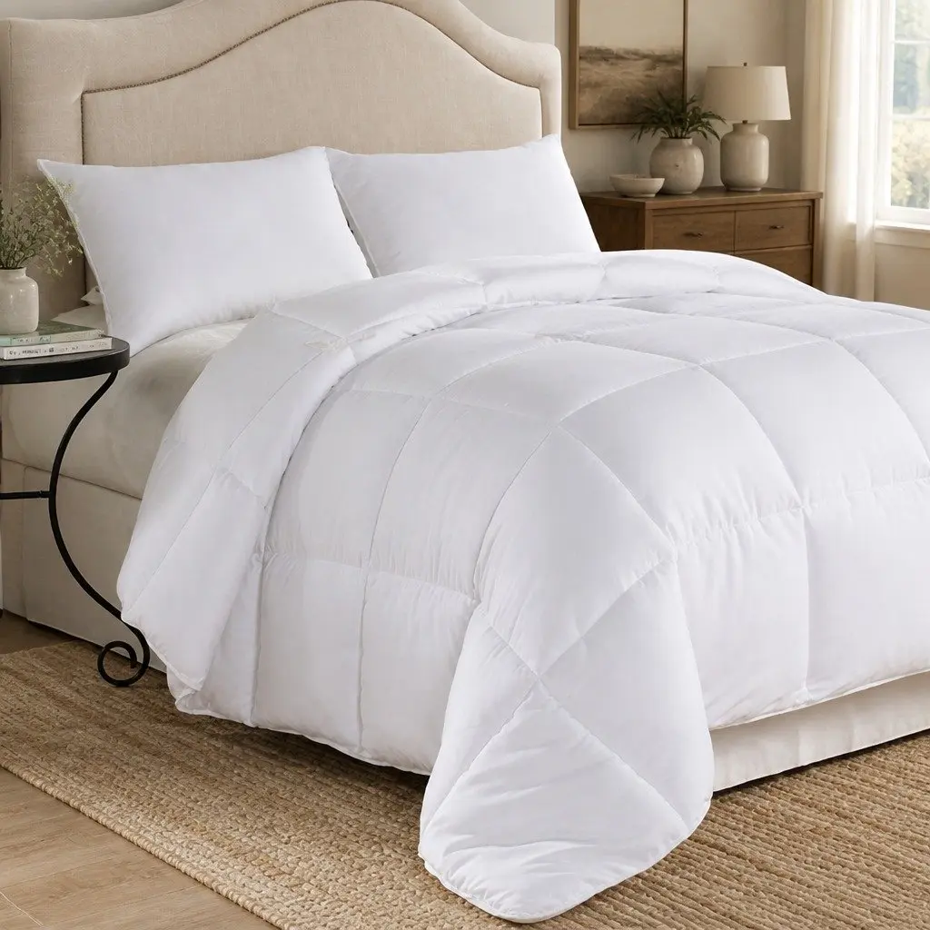 Duck Feather Down Quilt Single 500GSM 95% Feather 5% Down Ultra Soft Cotton