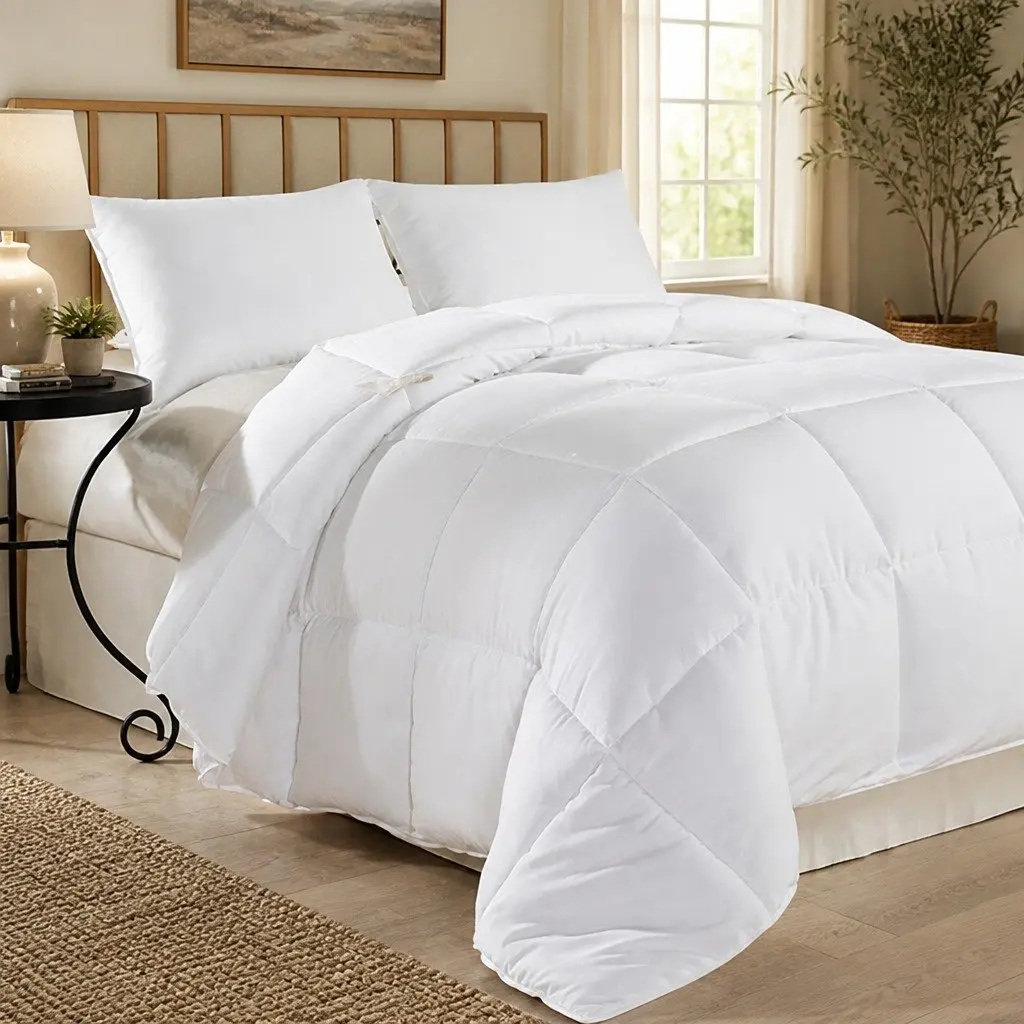 Duck Feather Down Quilt 500GSM Double 95% Feather 5% Down Ultra Soft Cotton