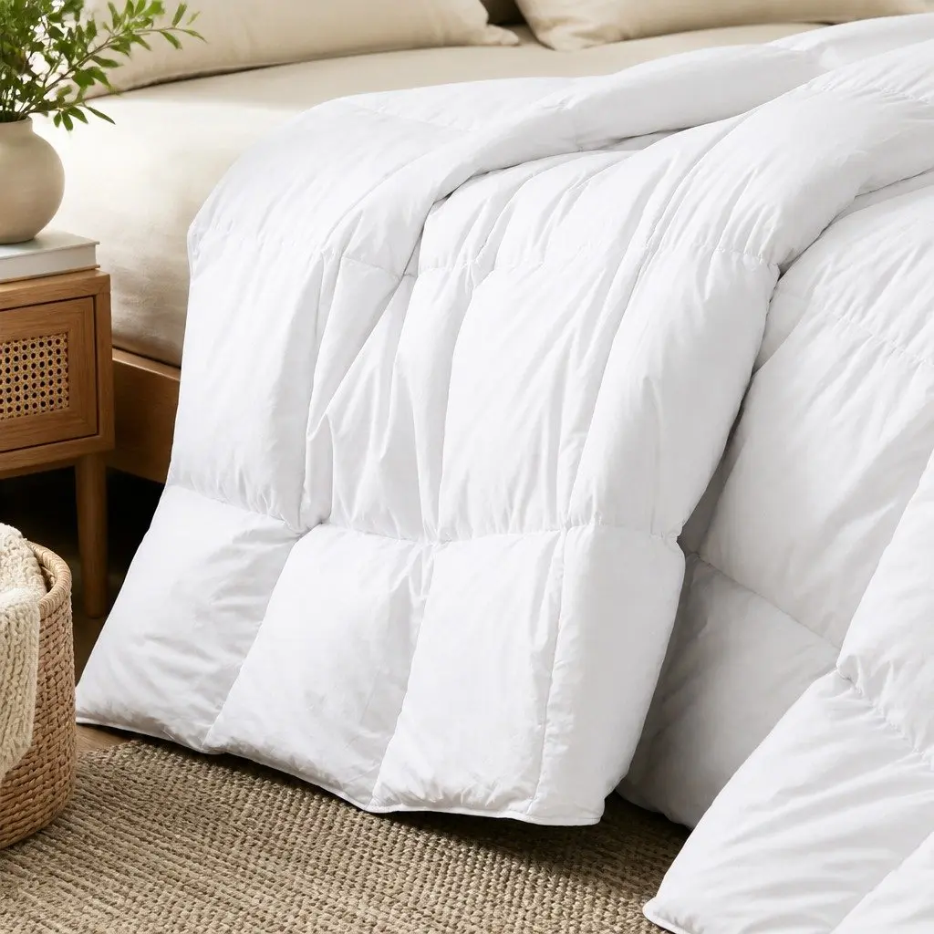 Duck Feather Down Quilt 500GSM Double 95% Feather 5% Down Ultra Soft Cotton