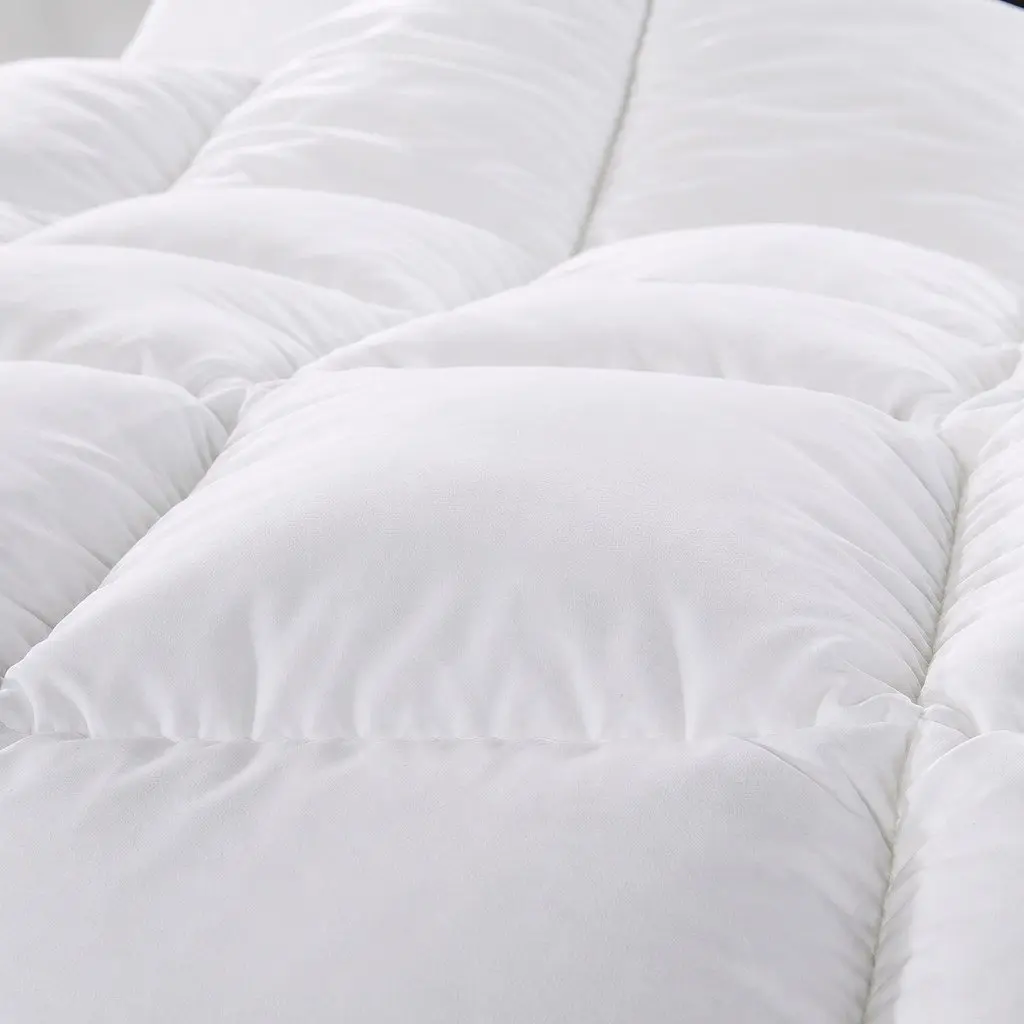 Single Quilt 500GSM Duck Down and Feather Fill Baffle Box 233TC Cotton Cover All Season