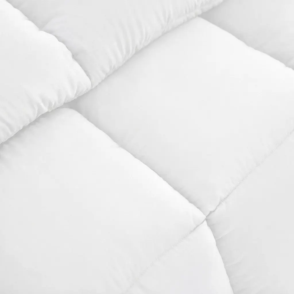 Single Bamboo Quilt Lightweight 350GSM Sateen Cover All-Season Doona Bedding