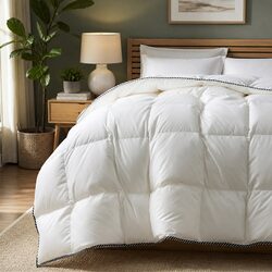 Bamboo Quilt Double 350GSM All-Seasons Bedding Lightweight Breathable Sateen
