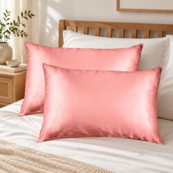 Practical Blush Silk Pillowcase Twin Pack for Home Use