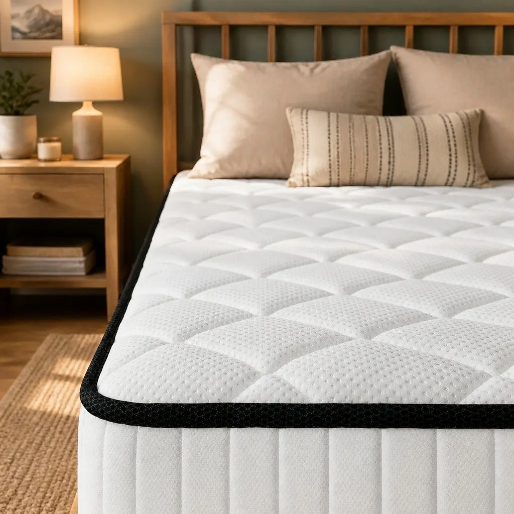 Queen Size Bonnell Spring Mattress 5-Zone Medium-Firm Pressure Relief Support