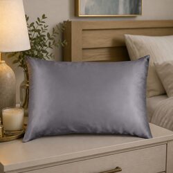 Practical Charcoal Silk Pillowcase 51cm x 76cm for Home Use