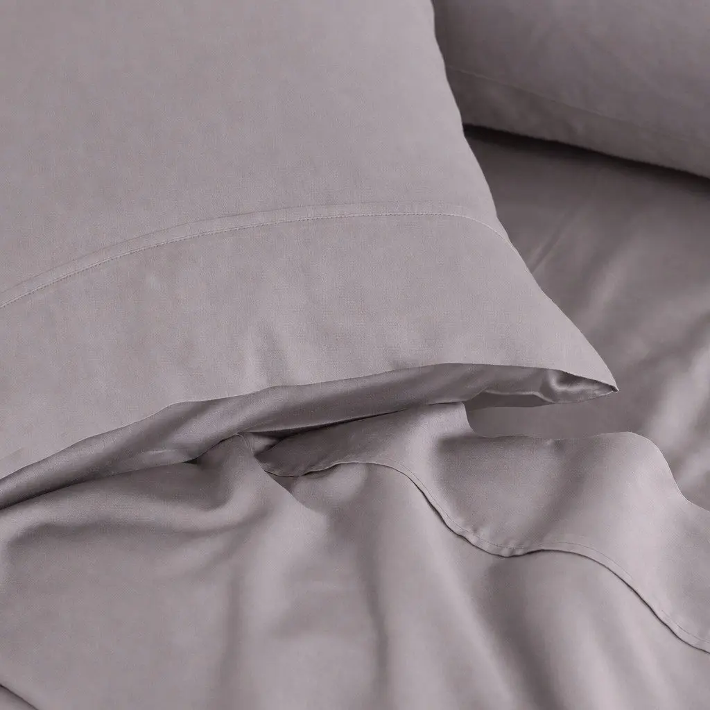 Queen Sheet Set 1000TC Bamboo Cotton Bedding Flat Fitted Pillowcases