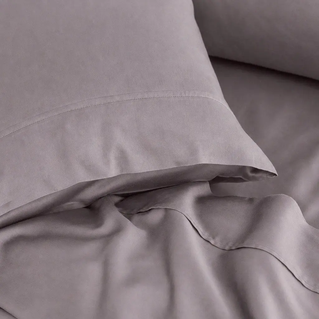 King Bamboo Cotton Sheet Set 1000TC King Size Flat Fitted Pillowcases