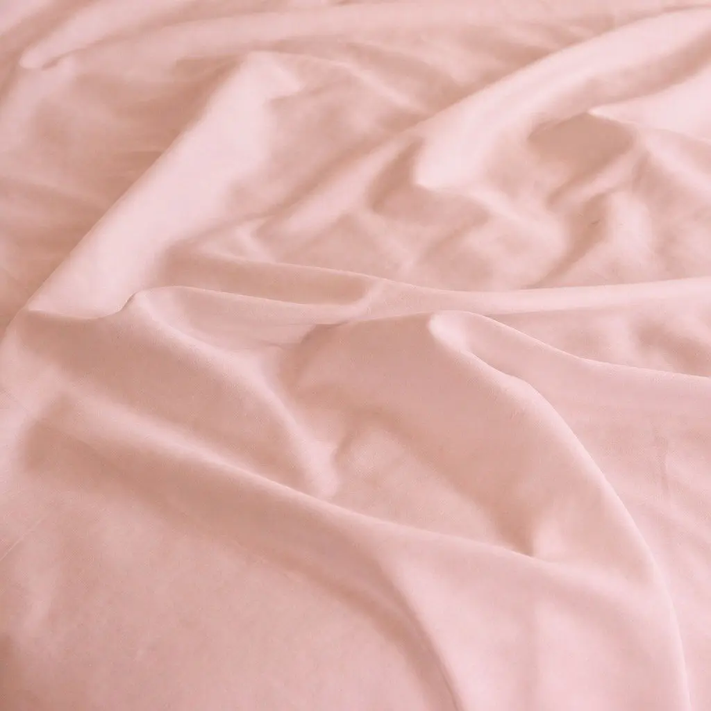 King Bed Sheet Set Bamboo Cotton Blend 1000TC Flat Fitted Pillowcases Blush