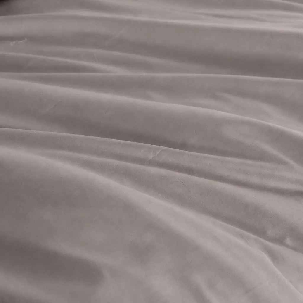 King Quilt Cover Set 1000TC Bamboo Cotton Bedding Pillowcases Grey