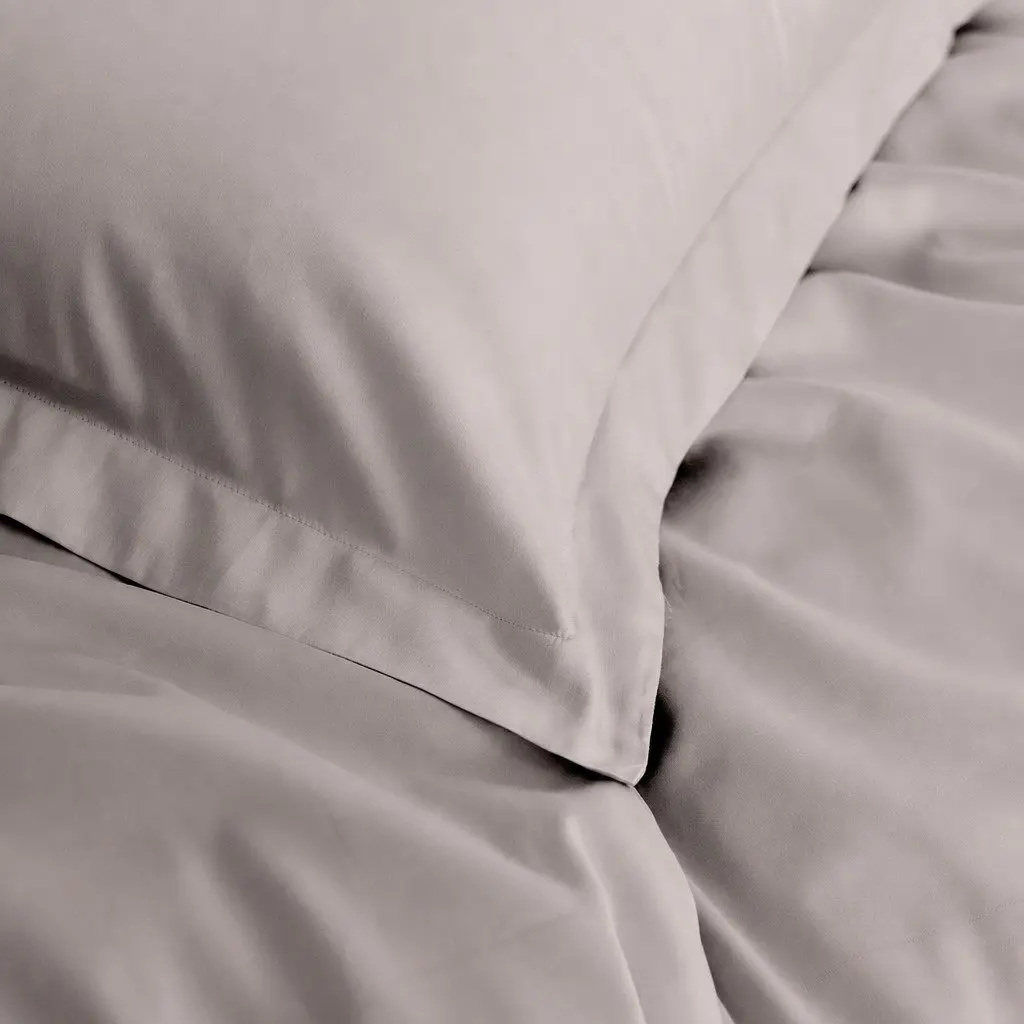 King Quilt Cover Set 1000TC Bamboo Cotton Bedding Pillowcases Grey