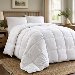 Single Quilt 800GSM Hotel Weight Warm Doona Microfibre Fill Cotton Cover Box