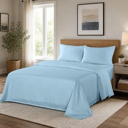 Functional Queen Sheet Set 1200TC Satin-Weave for Home Use