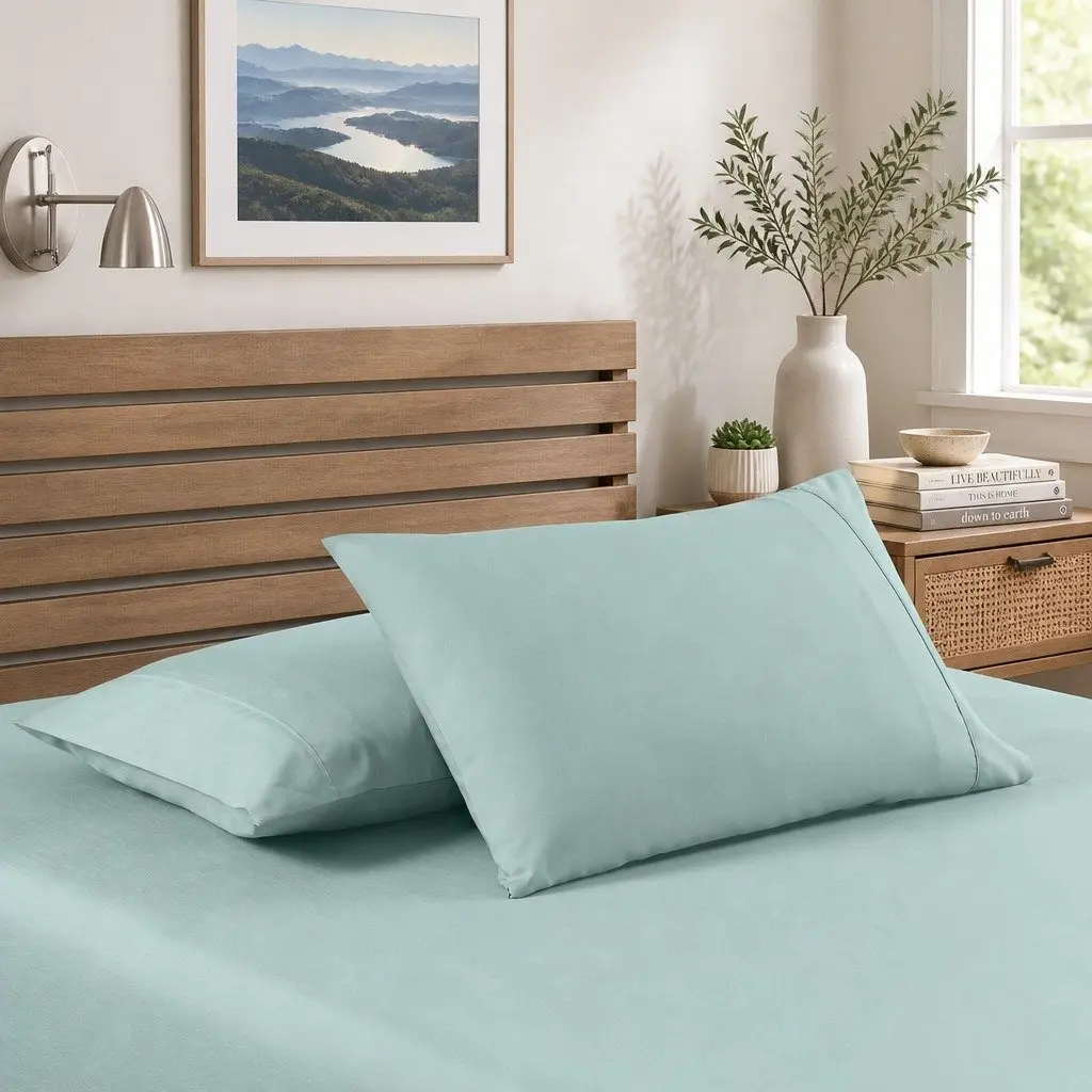 Bamboo Sheet Set Single Bed 2000TC Frost Colour Moisture Wicking Soft Breathable