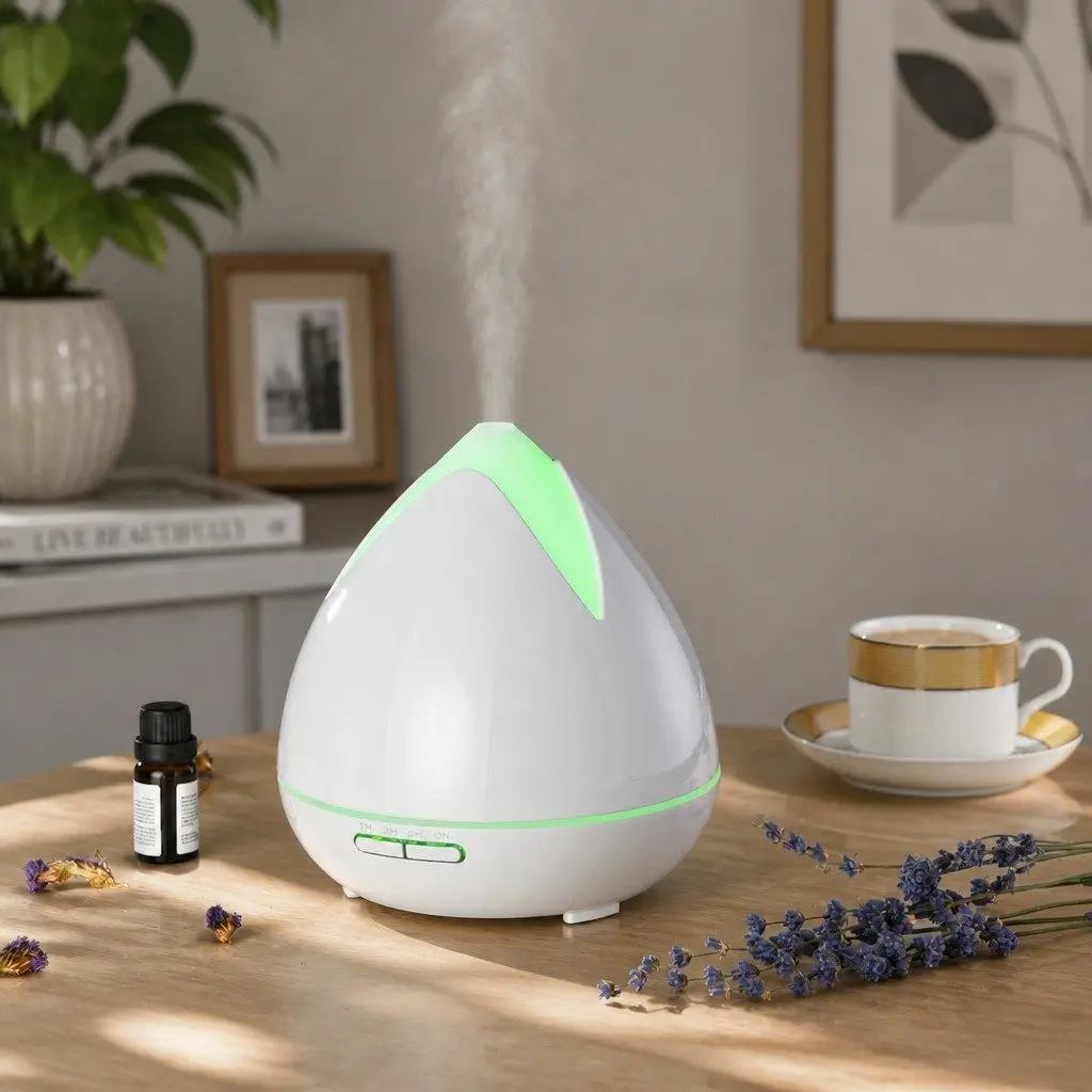 Ultrasonic Diffuser 400ml Cool Mist Aromatherapy Humidifier with 7 LED Mood Lights