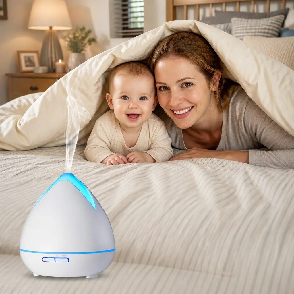 Ultrasonic Diffuser 400ml Cool Mist Aromatherapy Humidifier with 7 LED Mood Lights