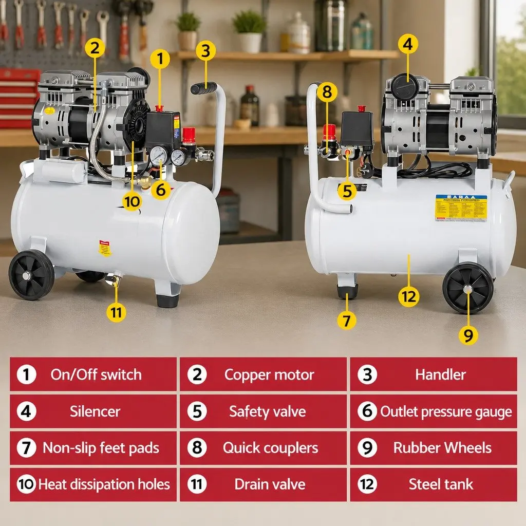 24L Air Compressor for DIY and Tyre Needs